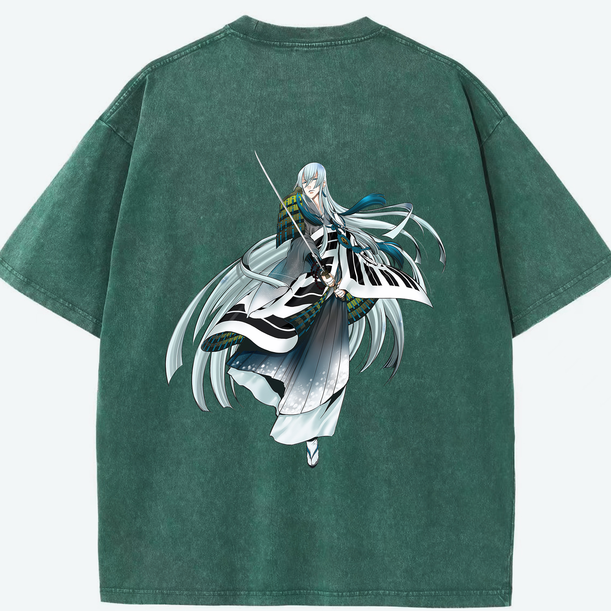 （画像用） 刀剣乱舞 Touken Ranbu 綿100% ヴィンテージ風 半袖Tシャツ（背面プリント）